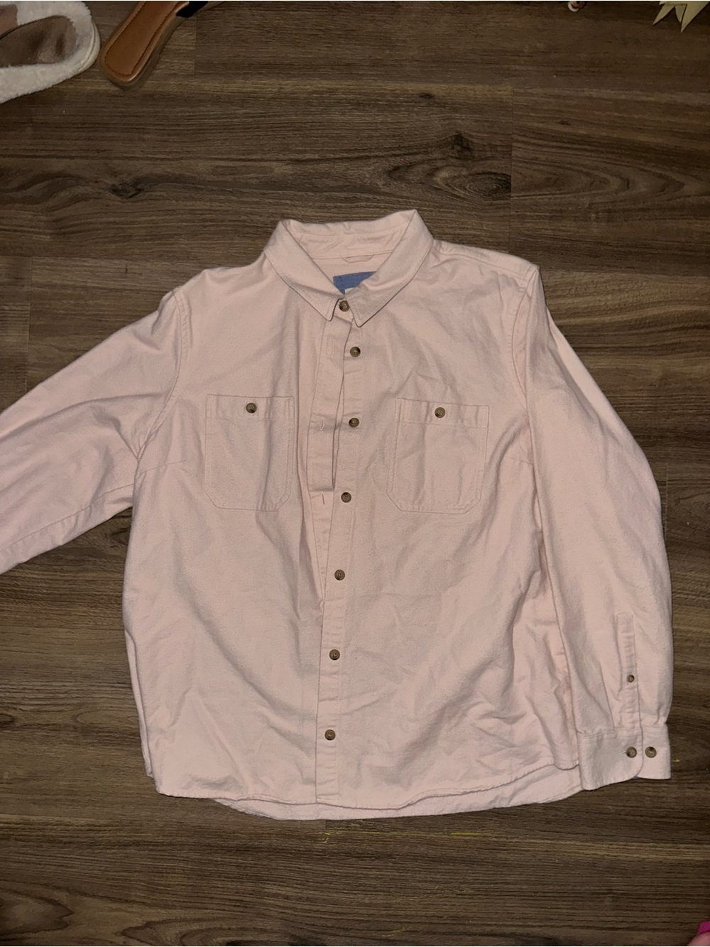 Men's Light Pink Button-Up Jacket Coat